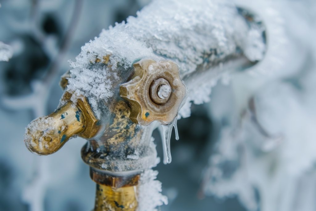 Frozen pipes in winter time